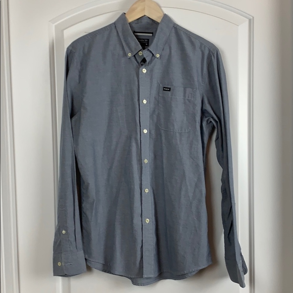 RVCA Men’s Slim Medium Button Down